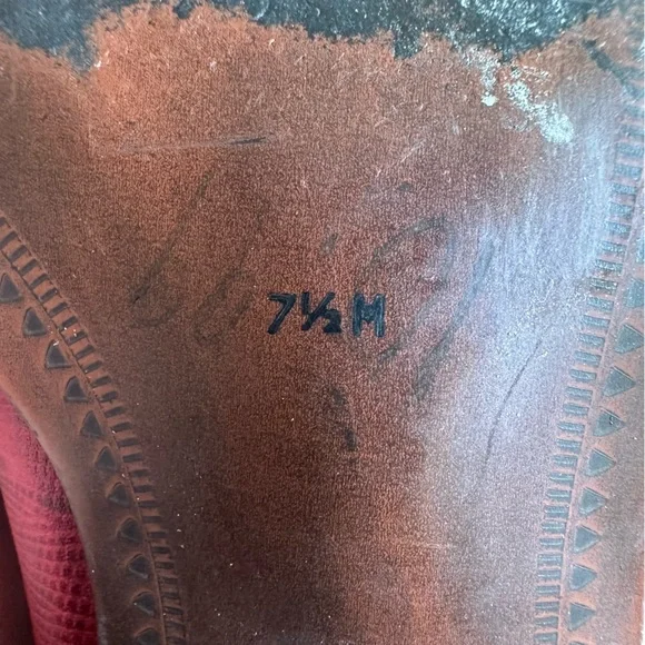 Vintage Nine West Genuine Leather Red Black White Cowboy Boots Lizard Print - Picture 6 of 10